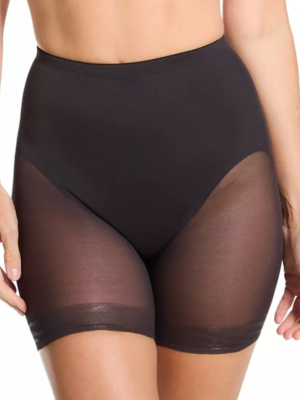 NWT Miraclesuit 2776 Women's Sheer Shaping Rear Lifting Boy Short - Black L